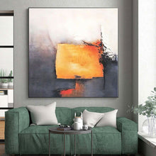 Load image into Gallery viewer, Orange and Gray Abstract Block Acrylic Art - Perfect for Modernist Loft &amp; Creative Conference Room LargeART0591
