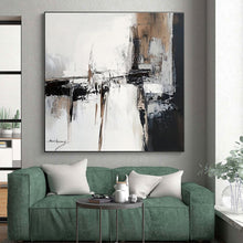 Load image into Gallery viewer, Large Monochrome Urban Abstract Art - Ideal for Modern Office Lobby &amp; Industrial - Style Living Room LargeART0784
