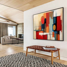 Load image into Gallery viewer, “Geometric Abstraction” - Abstract Acrylic with Bold Shapes and Colors, For Office and Modern Living Room DLZ219
