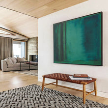 Load image into Gallery viewer, Gradient Teal Abstract Painting on Canvas - “Deep Calm” DKH615
