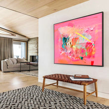 Load image into Gallery viewer, Pink - Based Mixed - Media Abstract Art - Perfect for Feminine Boutique &amp; Art Gallery Pop - Up DKH028
