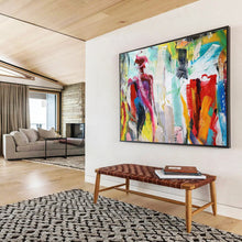 Load image into Gallery viewer, Colorful Abstract Figure Painting for Bohemian Bedroom &amp; Art Gallery DKH301
