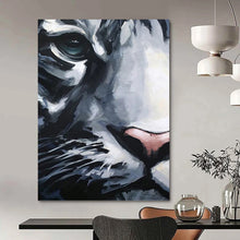 Load image into Gallery viewer, “Expressive Tiger Close - Up” - Dynamic Animal Portrait on Canvas DKH1454
