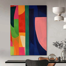 Load image into Gallery viewer, Colorful Geometric Abstract - Great for Playful Kids’ Room &amp; Art Gallery LargeART2369
