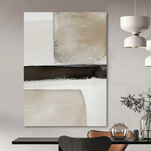 Load image into Gallery viewer, White, Black &amp; Gold Textured Abstract, Perfect for Industrial - Chic Loft &amp; Modern Art Gallery LargeART1478
