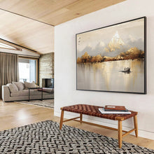 Load image into Gallery viewer, Neutral - Toned Mountain Landscape Abstract Painting for Scandinavian Living Room &amp; Calm Office DKH158
