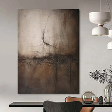 Load image into Gallery viewer, “Rusted Echo” – Dark brown, gray with jagged lines and rough textures DTP357
