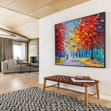 Load image into Gallery viewer, Autumn Path Stroll Large - Scale Hand - painted Abstract Acrylic Art DLZ200
