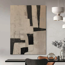 Load image into Gallery viewer, Black - White Geometric Abstract Acrylic Art, Perfect for Dining Area &amp; Modern Hallway LargeART0985
