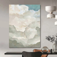 Load image into Gallery viewer, Soft - Toned Fluffy Cloudscape Abstract, Ideal for Airy Bedroom &amp; Light - Filled Lounge Area LargeART1992
