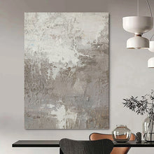 Load image into Gallery viewer, “Grey Textured Concrete - like Art” - Rustic Abstract Art on Canvas DKH1500
