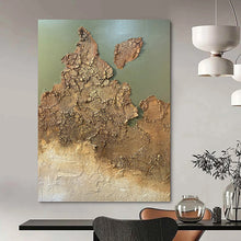 Load image into Gallery viewer, “Crackled Earth Textures” - Abstract Landscape Art on Canvas DKH1509
