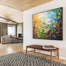Load image into Gallery viewer, Textured Floral Abstract Painting On Canvas DKH443
