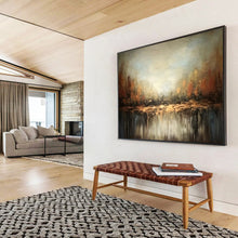 Load image into Gallery viewer, Autumn Forest Reflection Abstract acrylic painting DLZ060
