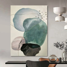 Load image into Gallery viewer, Soft Shape Abstract Painting, Suited for Serene Bedroom &amp; Calming Reading Nook LargeART1326
