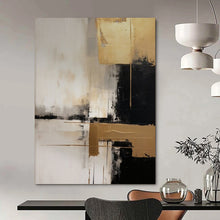 Load image into Gallery viewer, Minimalist Abstract Art, Metallic - Accented Neutral Painting for Luxury Living Room &amp; Chic Office LargeART2251
