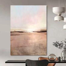 Load image into Gallery viewer, “Blush Dusk” - Soft pinks, beiges, gentle sunset landscape DTP174
