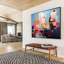 Load image into Gallery viewer, Vibrant Urban Geometry Abstract acrylic painting DLZ020
