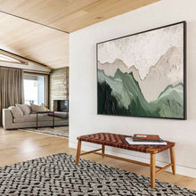 Load image into Gallery viewer, Hand - painted Large - Scale Layered Mountain Textures Acrylic Art for Minimalist Living Spaces LargeART1750
