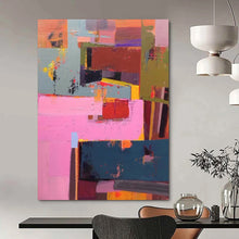 Load image into Gallery viewer, Vibrant Blocks - Colorful Geometric Abstract Acrylic Art, Great for Contemporary Dining Areas and Creative Studios DTP032
