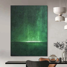 Load image into Gallery viewer, Dark Green Abstract Painting, Suited for Moody Home Office &amp; Modern Art Gallery LargeART1891
