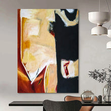 Load image into Gallery viewer, Warm - Toned Abstract Figure Painting - Ideal for Cozy Living Room &amp; Art Studio LargeART2383
