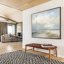 Load image into Gallery viewer, Soft - Colored Beach Abstract Painting for Coastal Bedroom &amp; Relaxing Yoga Studio DKH322
