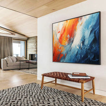 Load image into Gallery viewer, Hand - painted Dynamic Color Wave Acrylic Art for Energetic Home Gyms LargeART1704
