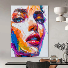 Load image into Gallery viewer, Colorful Portrait Abstract Painting, Perfect for Modern Living Room &amp; Art Gallery Feature Wall LargeART1870
