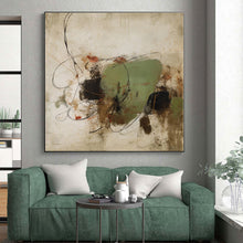 Load image into Gallery viewer, Abstract Green and Black Swirl Acrylic Art - Suited for Nature - lover’s Study &amp; Eclectic Bedroom LargeART0569
