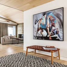 Load image into Gallery viewer, Hand - painted Large - Scale Colorful Abstract Bull Acrylic Art for Bold Entrance Halls LargeART1747
