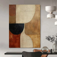 Load image into Gallery viewer, Neutral - Toned Geometric Abstract - Great for Mid - Century Living Room &amp; Office Lounge LargeART2365
