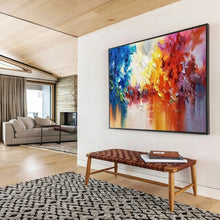 Load image into Gallery viewer, Colorful Forest Reflections: Vivid Nature - Inspired Abstract Large - Scale Hand - painted Abstract Acrylic Art DLZ186
