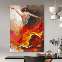 Load image into Gallery viewer, Vivid Abstract Painting, Dynamic Dancer Art for Dance Studio &amp; Spanish - Style Dining Room LargeART2178
