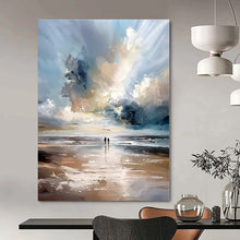 Load image into Gallery viewer, Beach Scene Abstract Painting, Perfect for Coastal Home Bedroom &amp; Relaxing Spa LargeART1329
