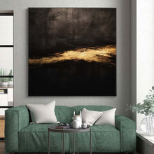 Load image into Gallery viewer, Grand Hand - painted Dark and Gold Abstract Mystery Acrylic Art for Luxe - Themed Home Theaters LargeART0230
