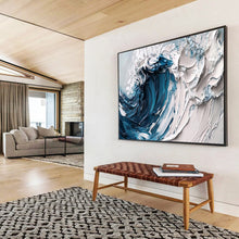 Load image into Gallery viewer, Ocean Wave “Crested Power” Painting on Canvas, Dynamic Seaside Art DKH873

