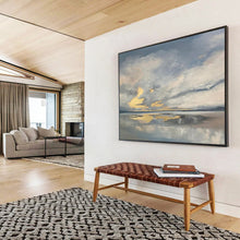 Load image into Gallery viewer, “Cloudy Sky Reflection” - Impressionistic Abstract Acrylic, Suits Modern Dining Room and Art Gallery DLZ253
