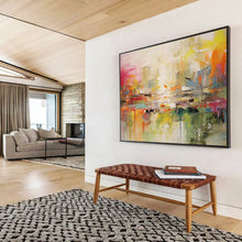 Load image into Gallery viewer, Vibrant Cityscape Abstract Painting for Modern Office &amp; Urban Loft DKH123
