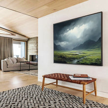 Load image into Gallery viewer, Dramatic Landscape Abstract Painting for Rustic Lodge &amp; Nature - Lover’s Study DKH170
