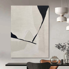 Load image into Gallery viewer, Geometric Abstract Art, Monochromatic Minimalist Painting for Modern Living Room &amp; Contemporary Office LargeART2249
