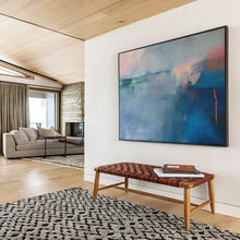 Load image into Gallery viewer, Cool - Toned Abstract Painting with Subtle Shifts DKH477
