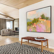 Load image into Gallery viewer, Pastel Landscape Abstract Painting for Country Cottage &amp; Nature - Inspired Bedroom DKH208
