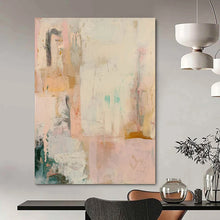 Load image into Gallery viewer, Pastel Abstract Collage Art for Bohemian Nursery &amp; Whimsical Tea Room LargeART0942
