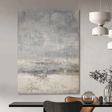 Load image into Gallery viewer, “Foggy Grid” – Gray &amp; Beige Textured Abstract Acrylic with Subtle Patterns DTP058

