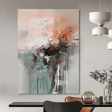 Load image into Gallery viewer, “Textured Abstract with Earth Tones” - Mixed - Media Abstract Art on Canvas DKH1564
