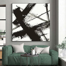 Load image into Gallery viewer, Large Monochrome Dynamic Strokes – Great for Industrial - Chic Loft &amp; Art Gallery Corridor LargeART0716
