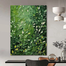Load image into Gallery viewer, Oversized Hand - painted Lush Green Foliage Acrylic Art for Botanical - Inspired Living Spaces LargeART0193
