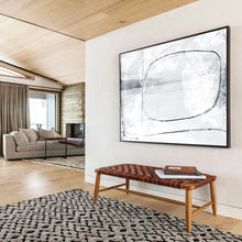 Load image into Gallery viewer, Linear Gray Abstract Landscape Abstract acrylic painting DLZ140
