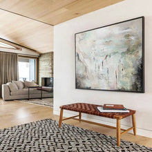 Load image into Gallery viewer, Hand - painted Large - dimension Abstract Beach Scene Acrylic Art for Coastal - Themed Living Rooms LargeART1774
